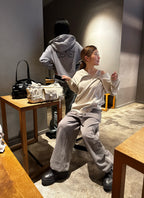 [DEINET] BELTED POCKET SHOULDER BAG IN BEIGE