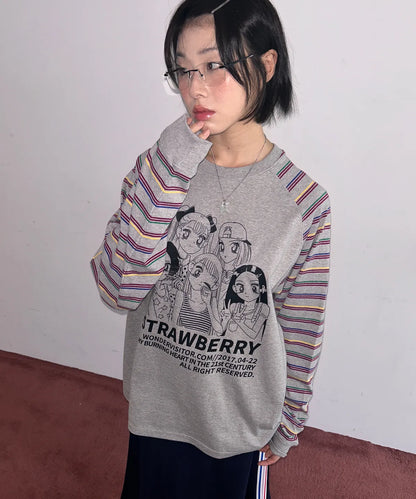 [hyein同款🎀] WONDERVISITOR GIRLS-PEN RAGLAN LS-T / MELANGE GREY