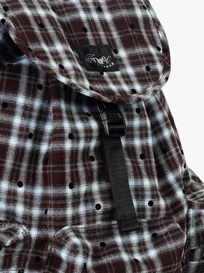 BERRY POCKET BACKPACK LARGE - DOT BROWN