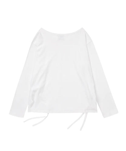 GILA ARCHIVE ONE SHOULDER GRAPHIC LONG SLEEVE_WHITE