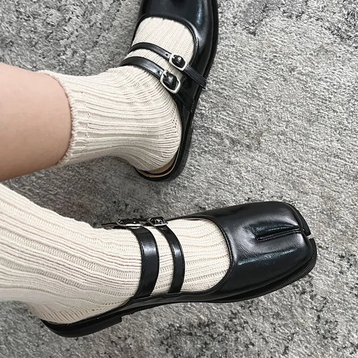 PAES Double Buckle Mule - Black