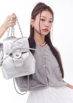 Ribbon Classic Backpack - Silver