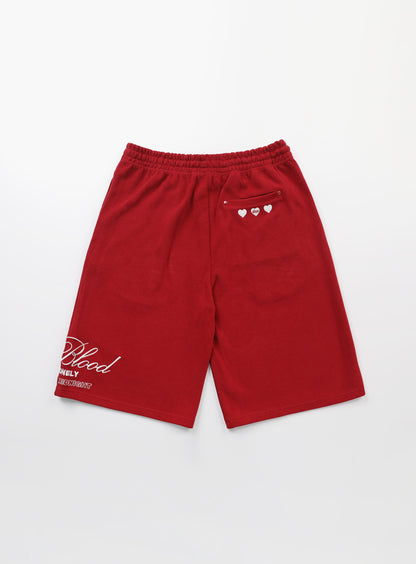 BADBLOOD Classic Logo Bermuda Pants / Red