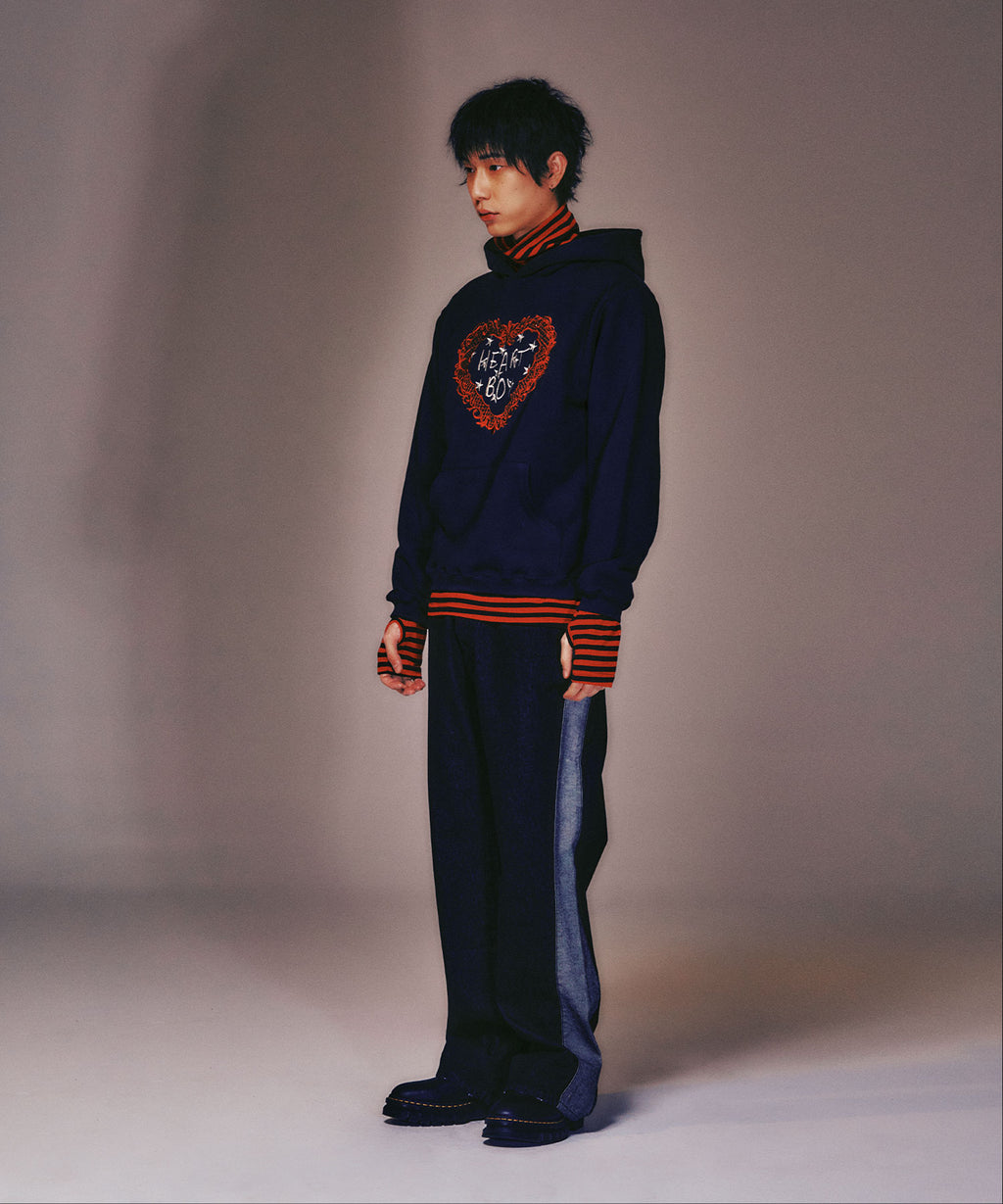 niceghostclub HEART BOY HOODIE [BLACK]