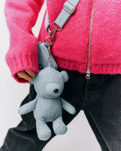 [scoups/勝寬同款🎀] PHYPS Bear Keyring Multi-use Crossbody Bag / Denim