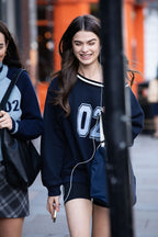 SPORTY OVERSIZE SWEATSHIRT (NAVY)