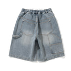 NOT4NERD Carpenter Bermuda Denim Shorts / Deep Blue