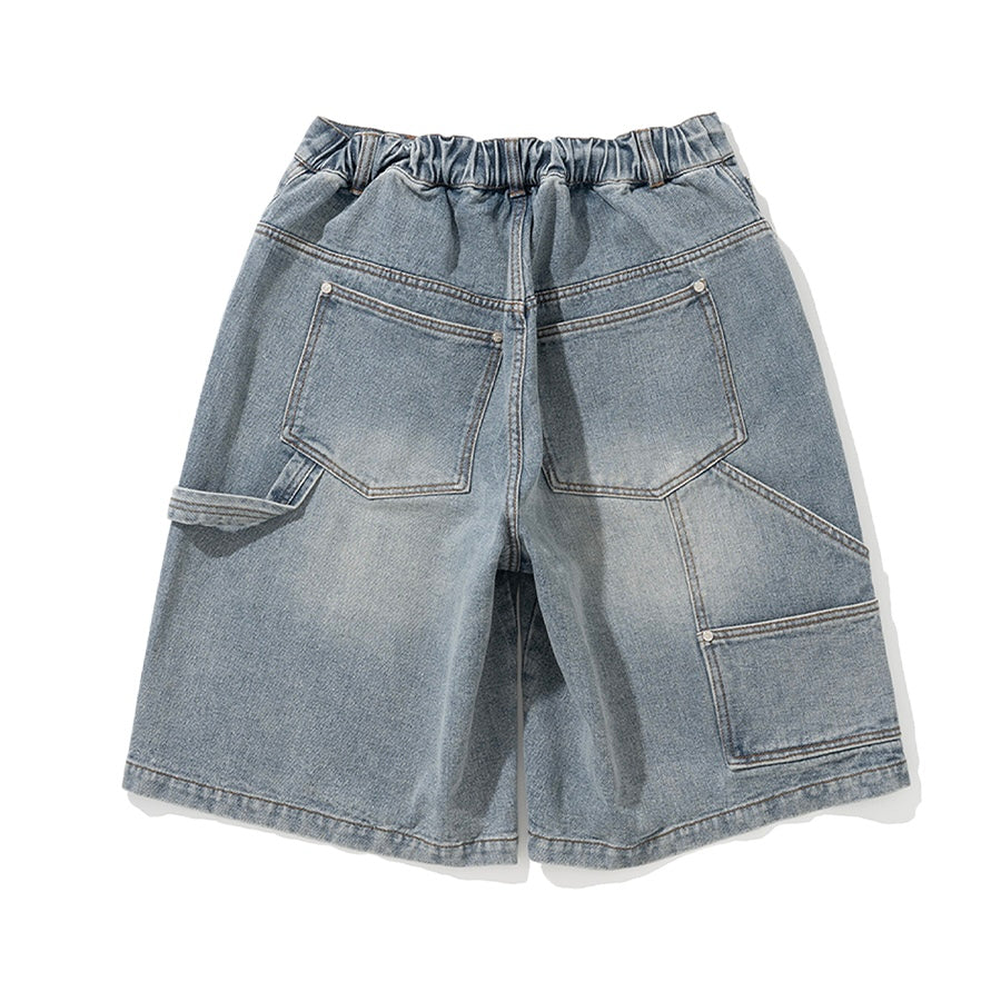 NOT4NERD Carpenter Bermuda Denim Shorts / Deep Blue