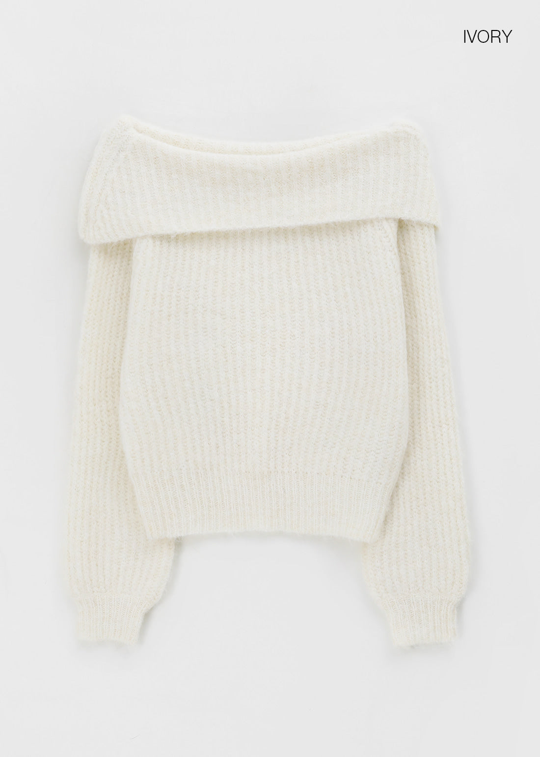 BLACKUP Penner Off-Shoulder Knit (30%wool) / 3colors