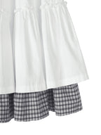 CHECK LONG CANCAN SKIRT (BK)