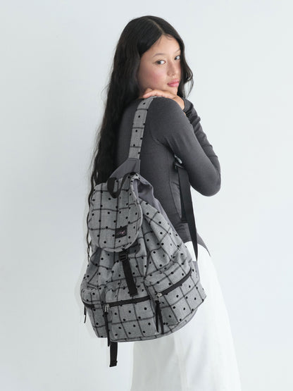 BERRY POCKET BACKPACK LARGE - DOT GREY