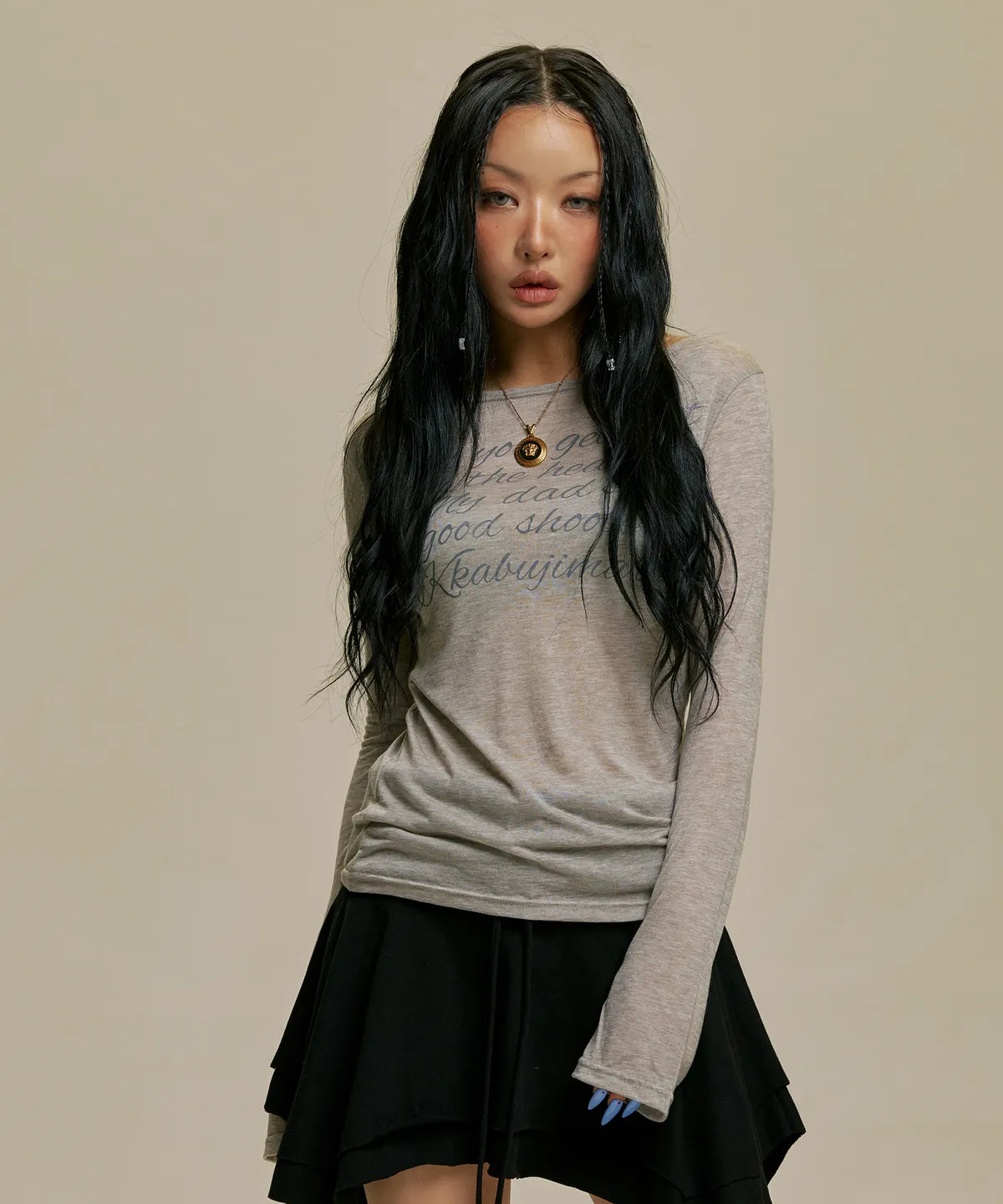 [GILA ARCHIVE] LETTERING SHEER LONG SLEEVE (3 colors)