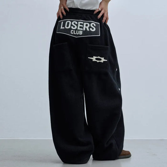 LSC Star Stud Wide Fleece Pants Black