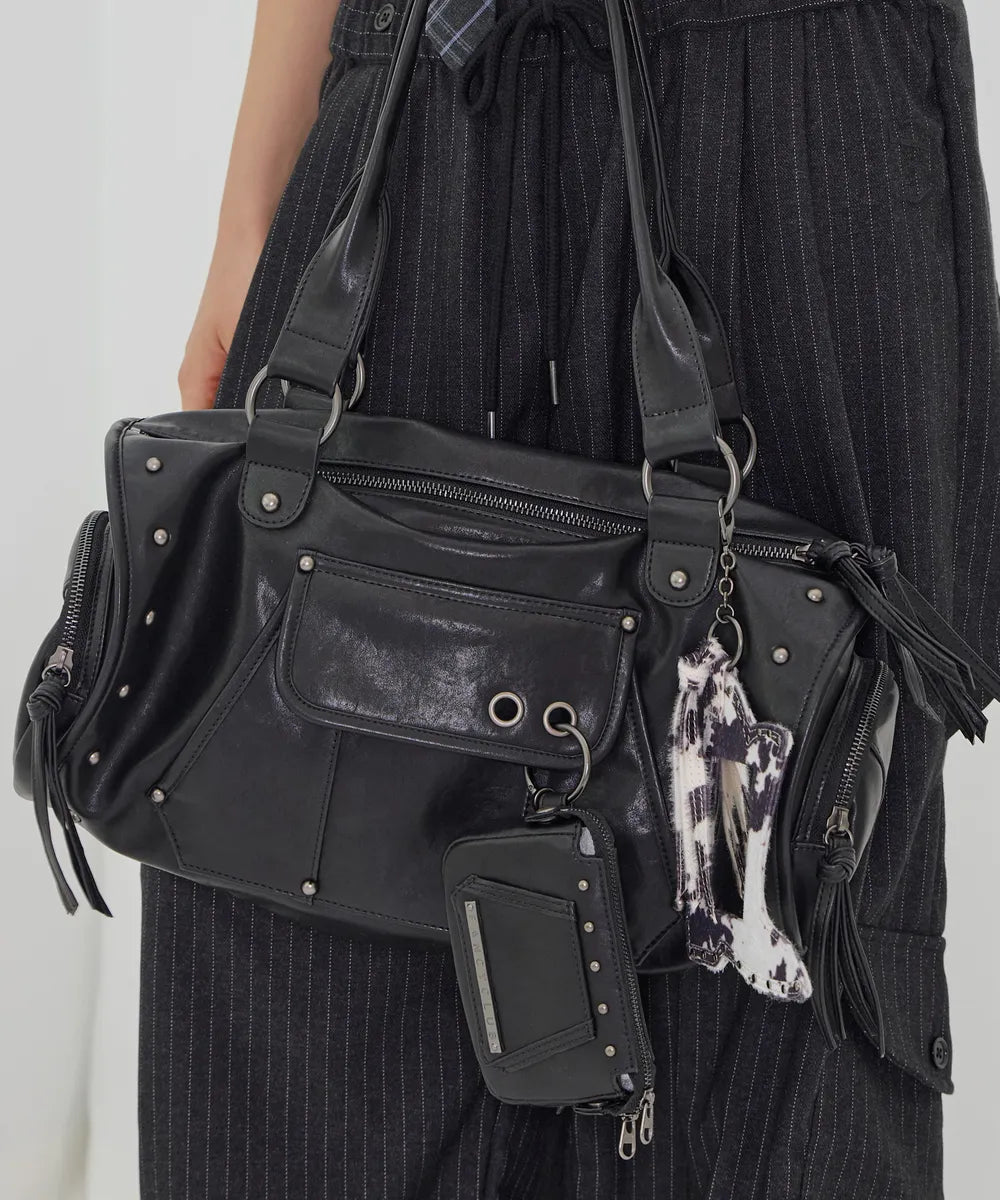 FANCY CLUB VEIL BAG & WALLET (BLACK)