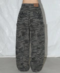 NASTY FANCY CLUB CARPENTER LETTERING DENIM PANTS / DARK GREY