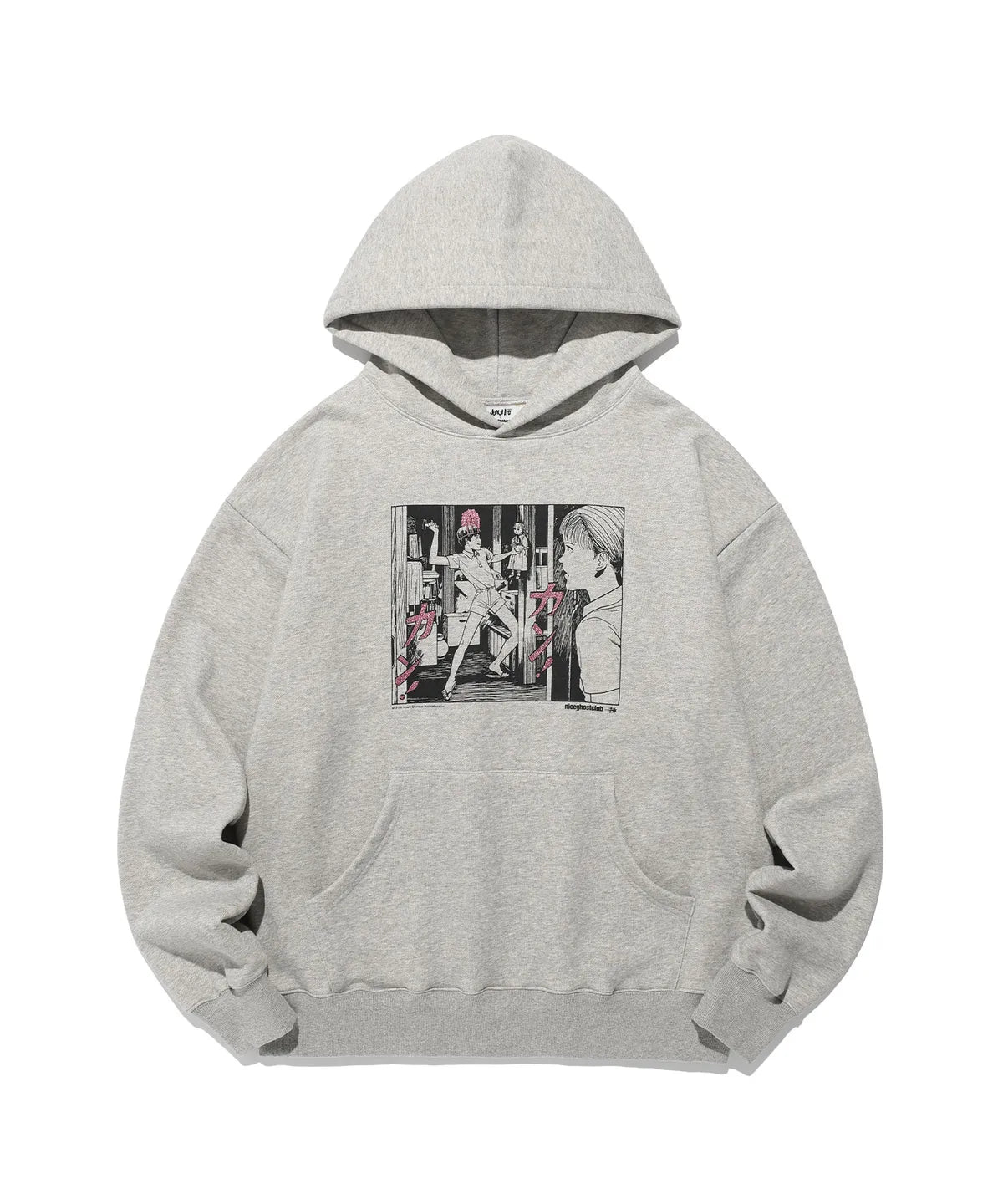 niceghostclub JUNJI ITO MANIAC SOUICHI GLITTER HOODIE [GREY]