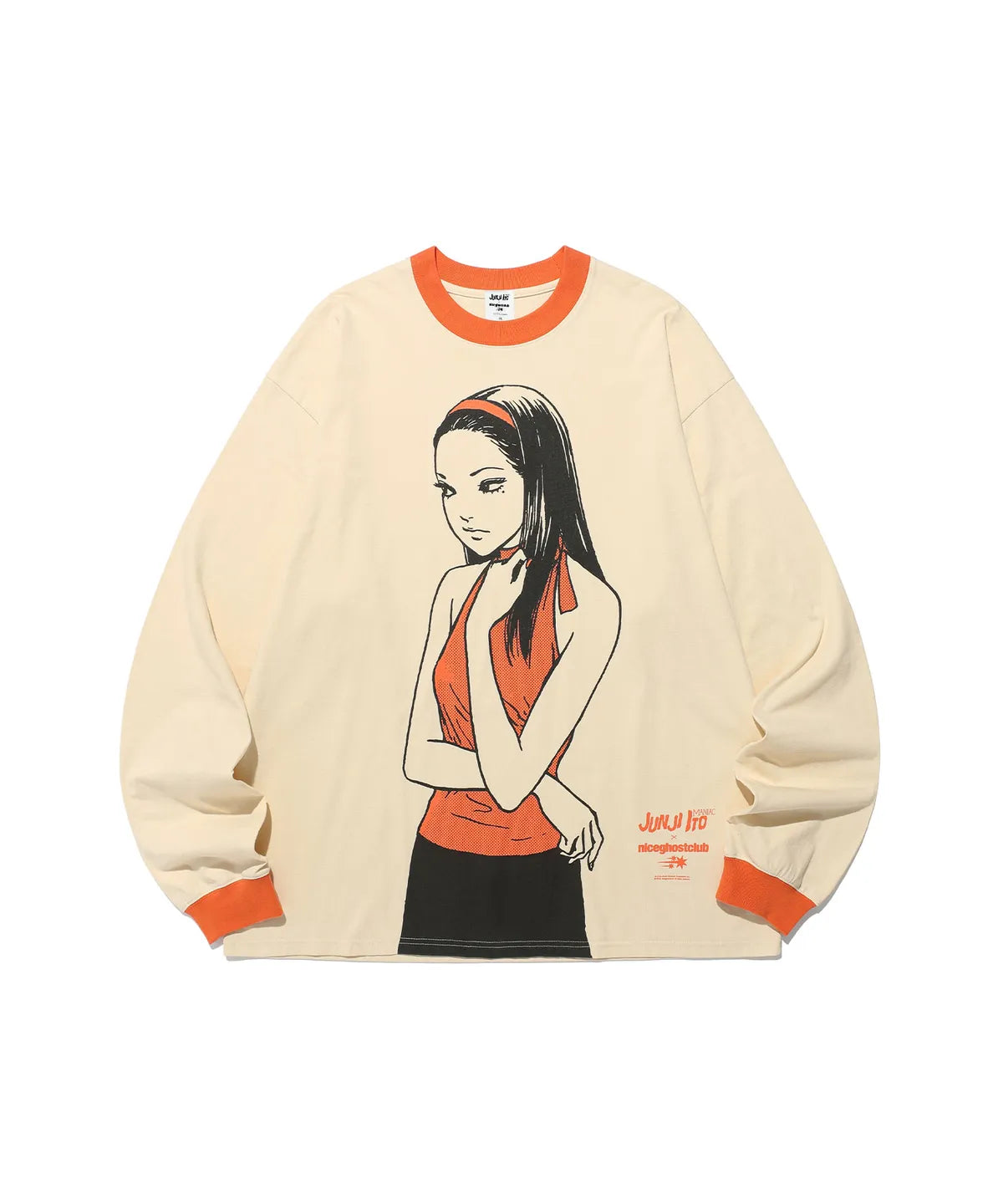 niceghostclub JUNJI ITO MANIAC TOMIE BIG BIG L/S TEE [IVORY]