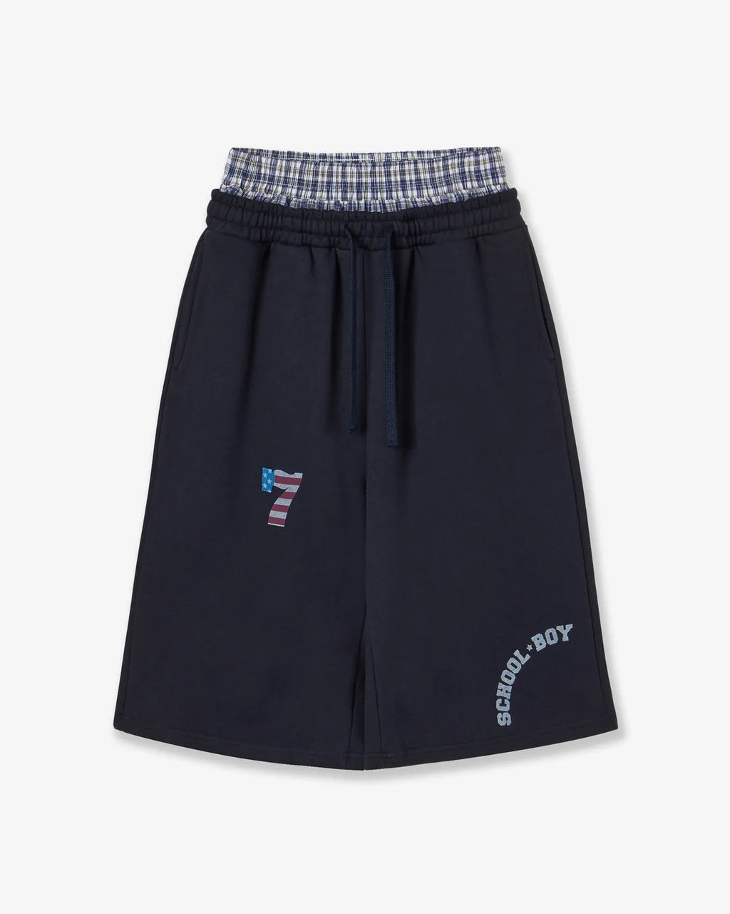 TRUNK LAYERED SWEATSHORTS [NAVY]