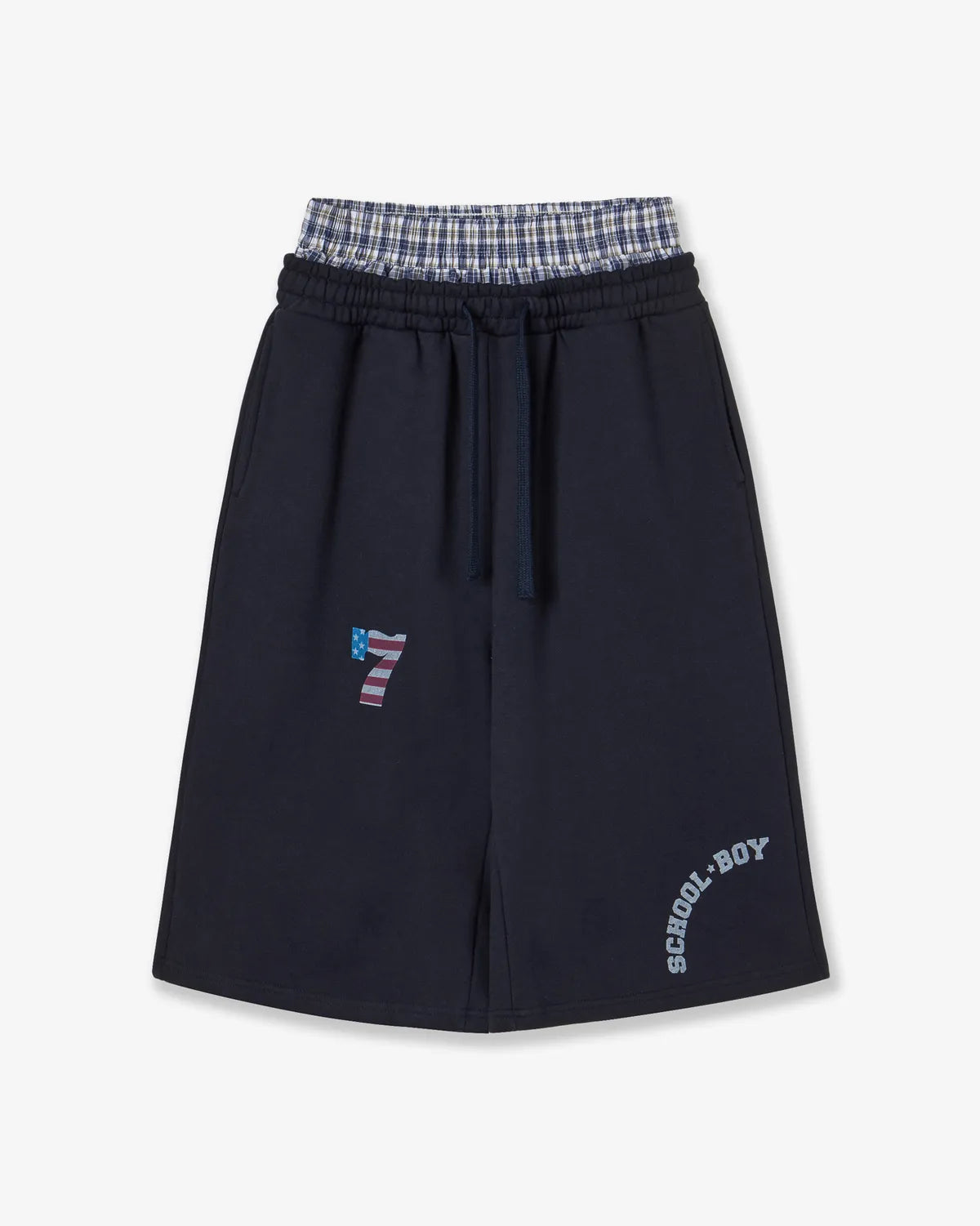 TRUNK LAYERED SWEATSHORTS [NAVY]