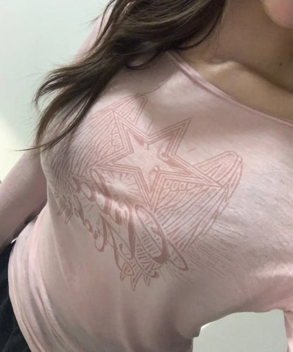 GILA ARCHIVE STAR WING SHEER LONG SLEEVE_PK