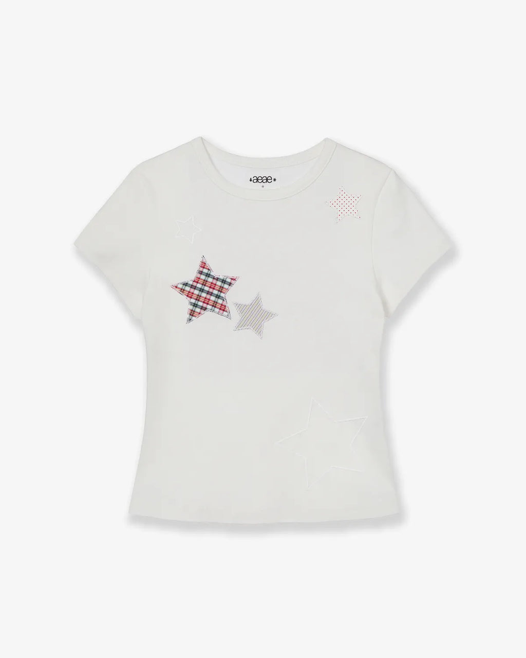 CHECK STAR TEE / 2COLORS