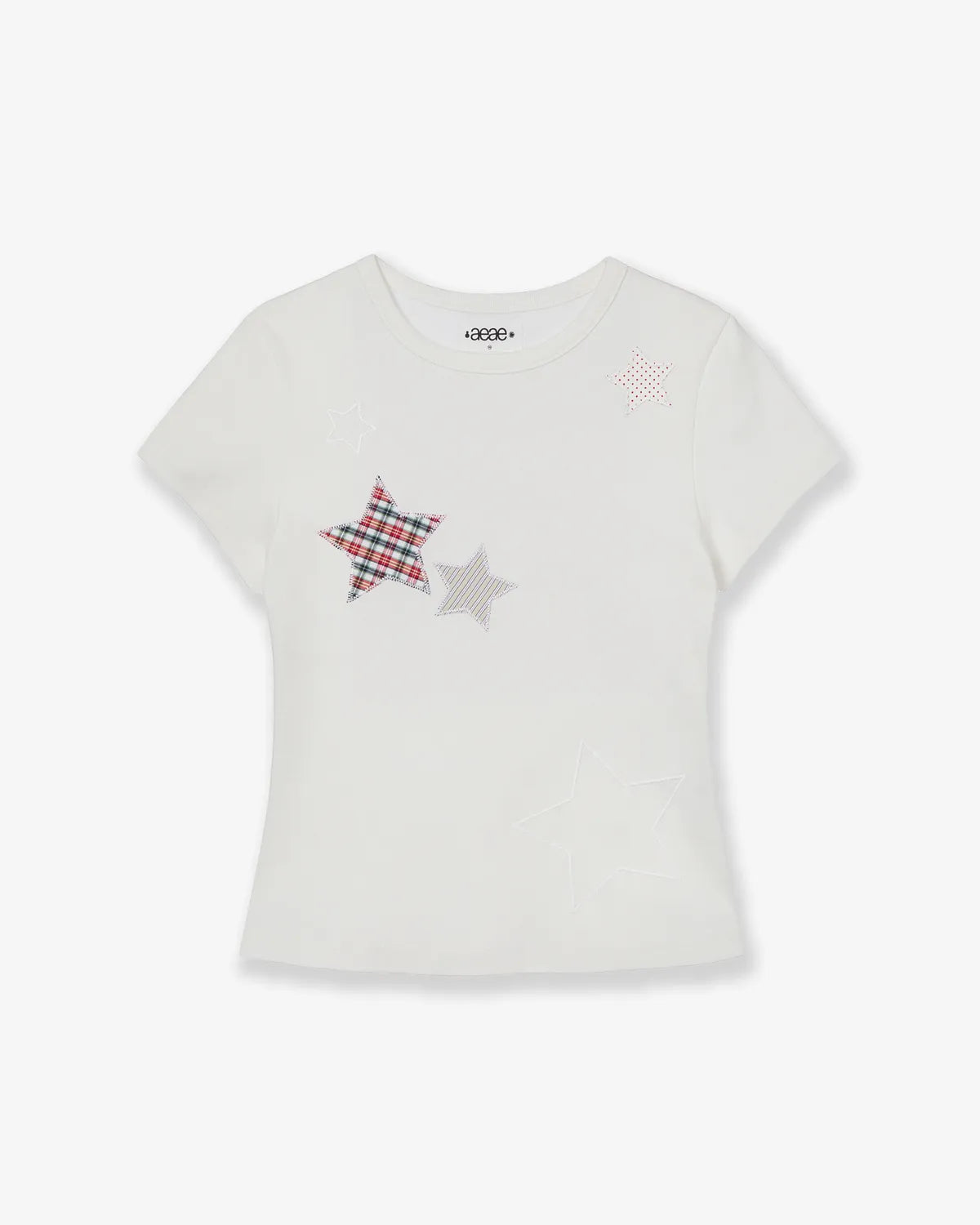 CHECK STAR TEE / 2COLORS