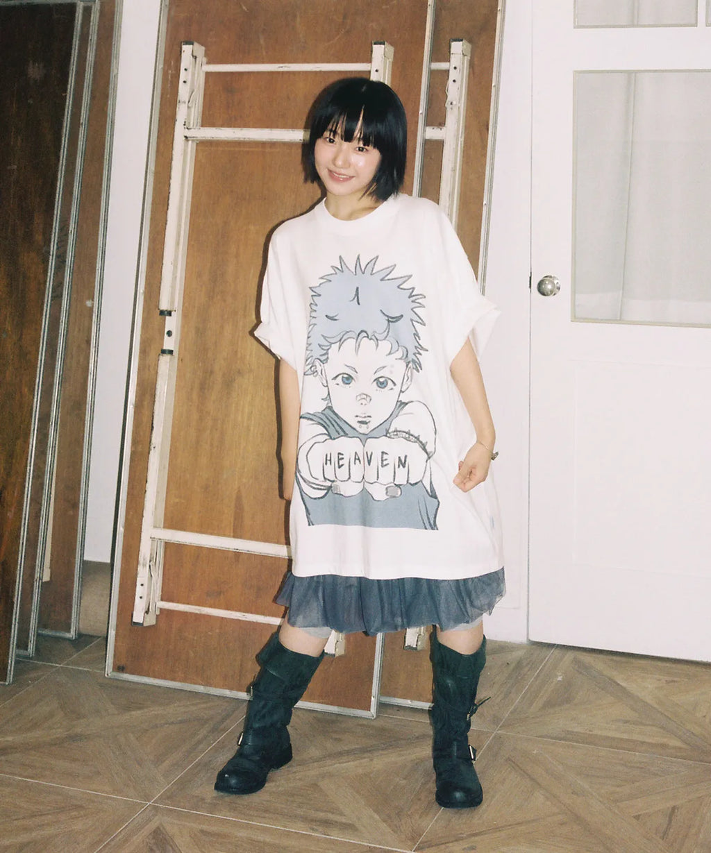 niceghostclub FIST BOY BIG BIG TEE_WHITE