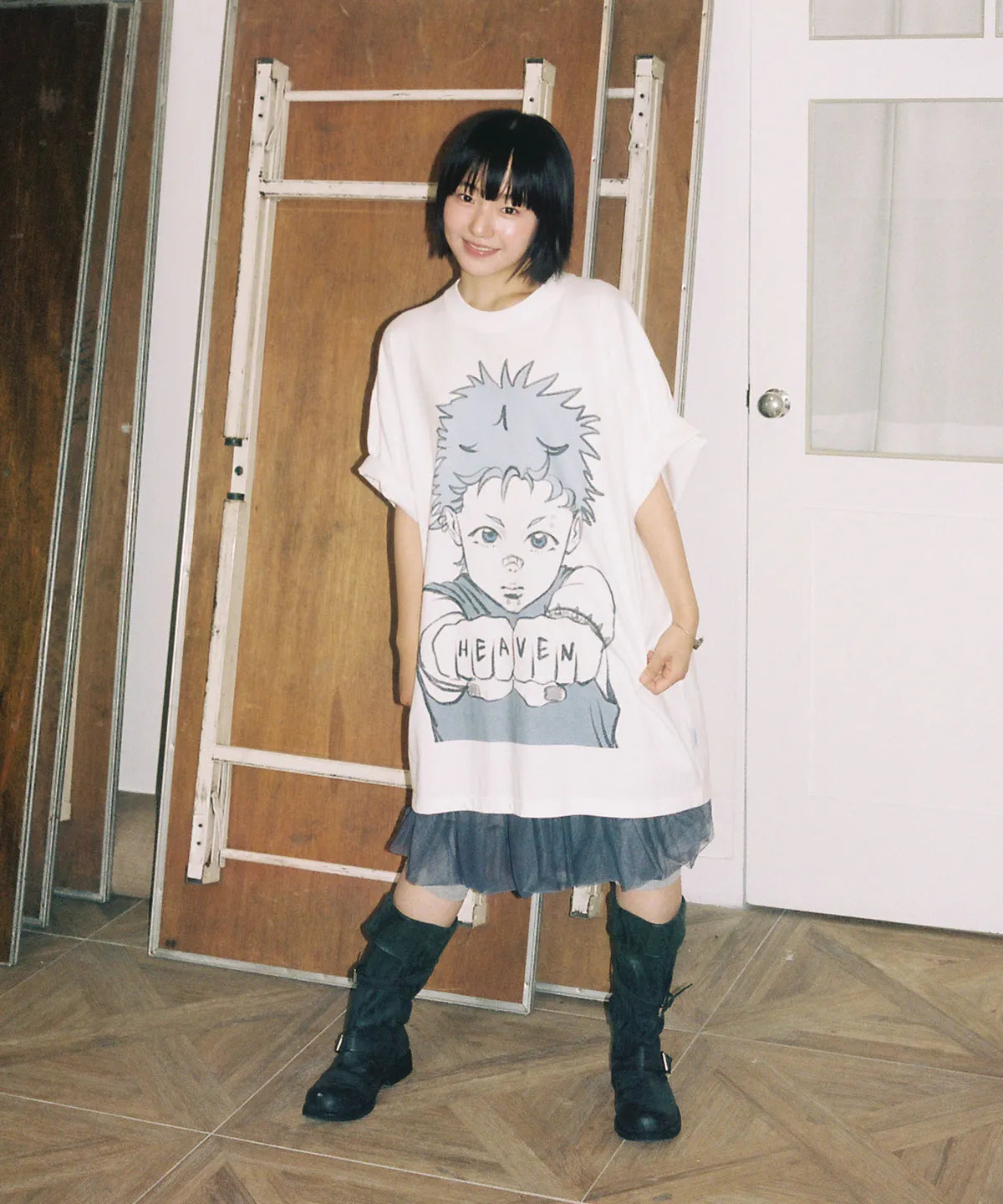 niceghostclub FIST BOY BIG BIG TEE_WHITE