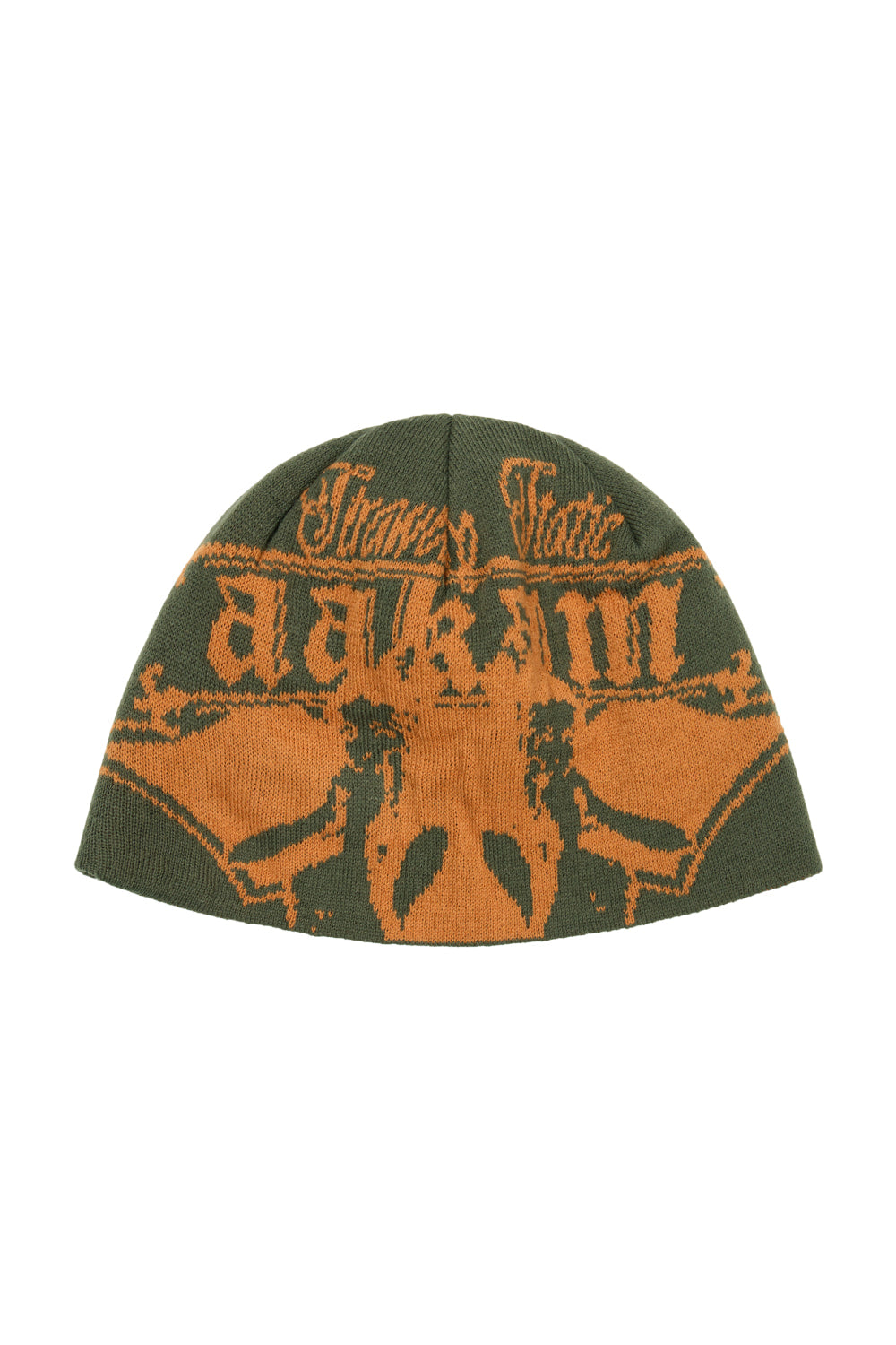 AAKAM Vintage Graphic Jacquard Beanie (Khaki)