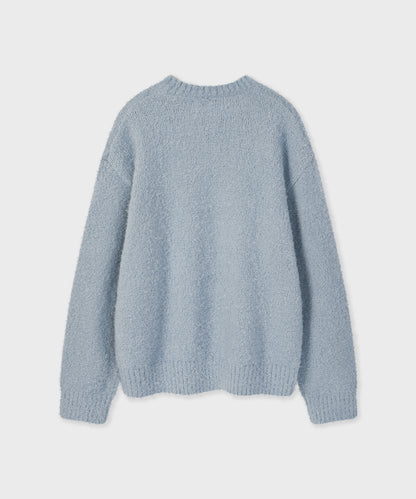 [Fallet x Lee] Brush Twitch Logo Knit / sky blue