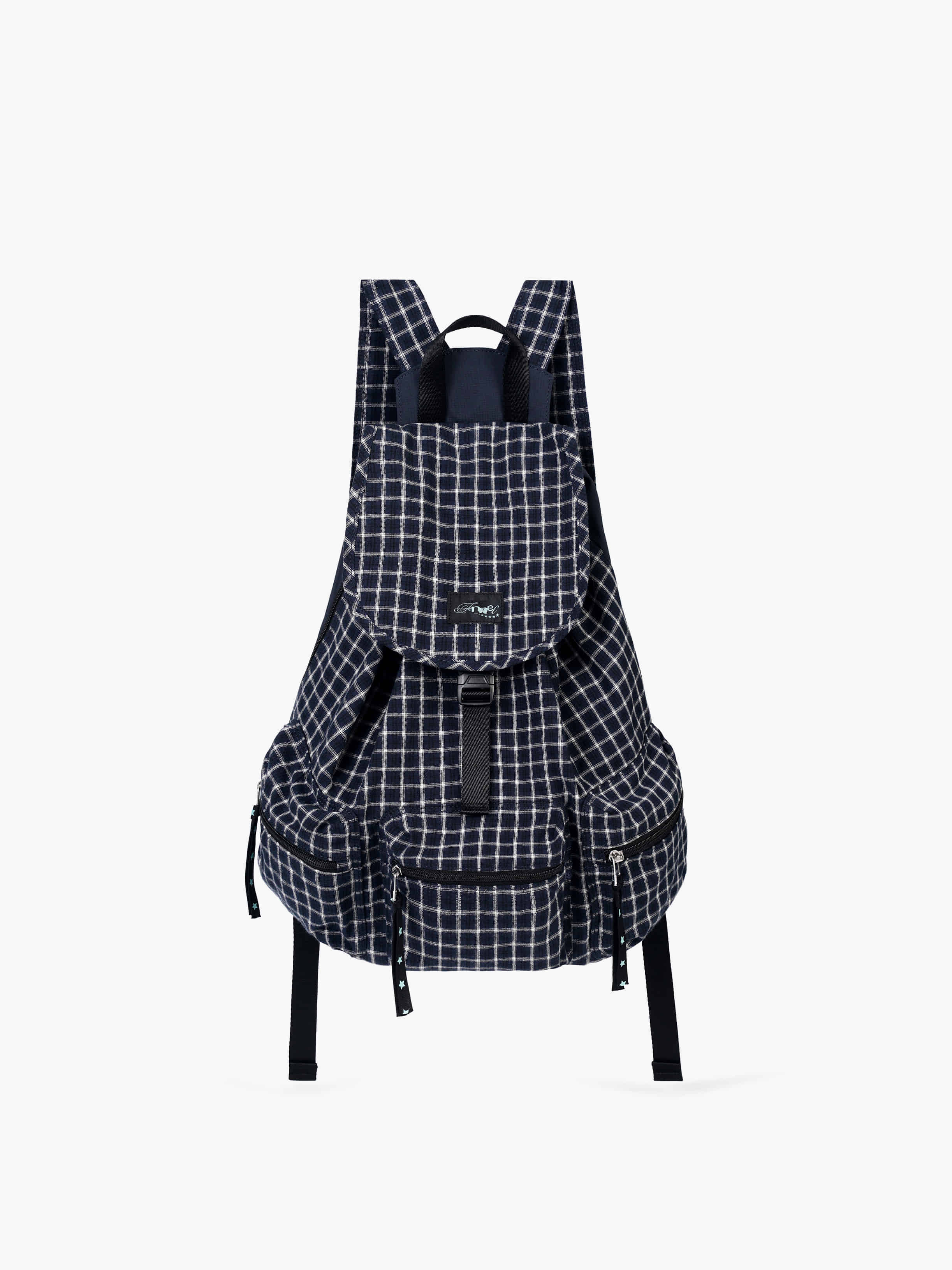 BERRY POCKET BACKPACK LARGE - CHECK NAVY