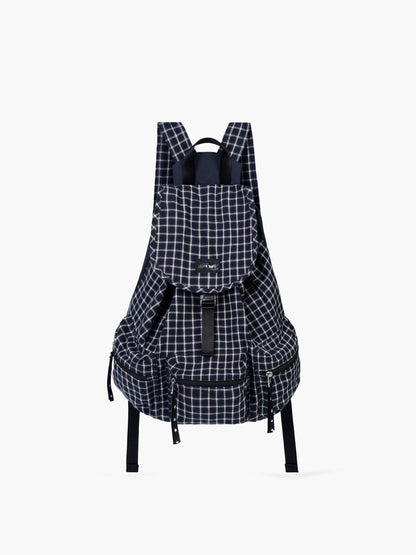 BERRY POCKET BACKPACK LARGE - CHECK NAVY