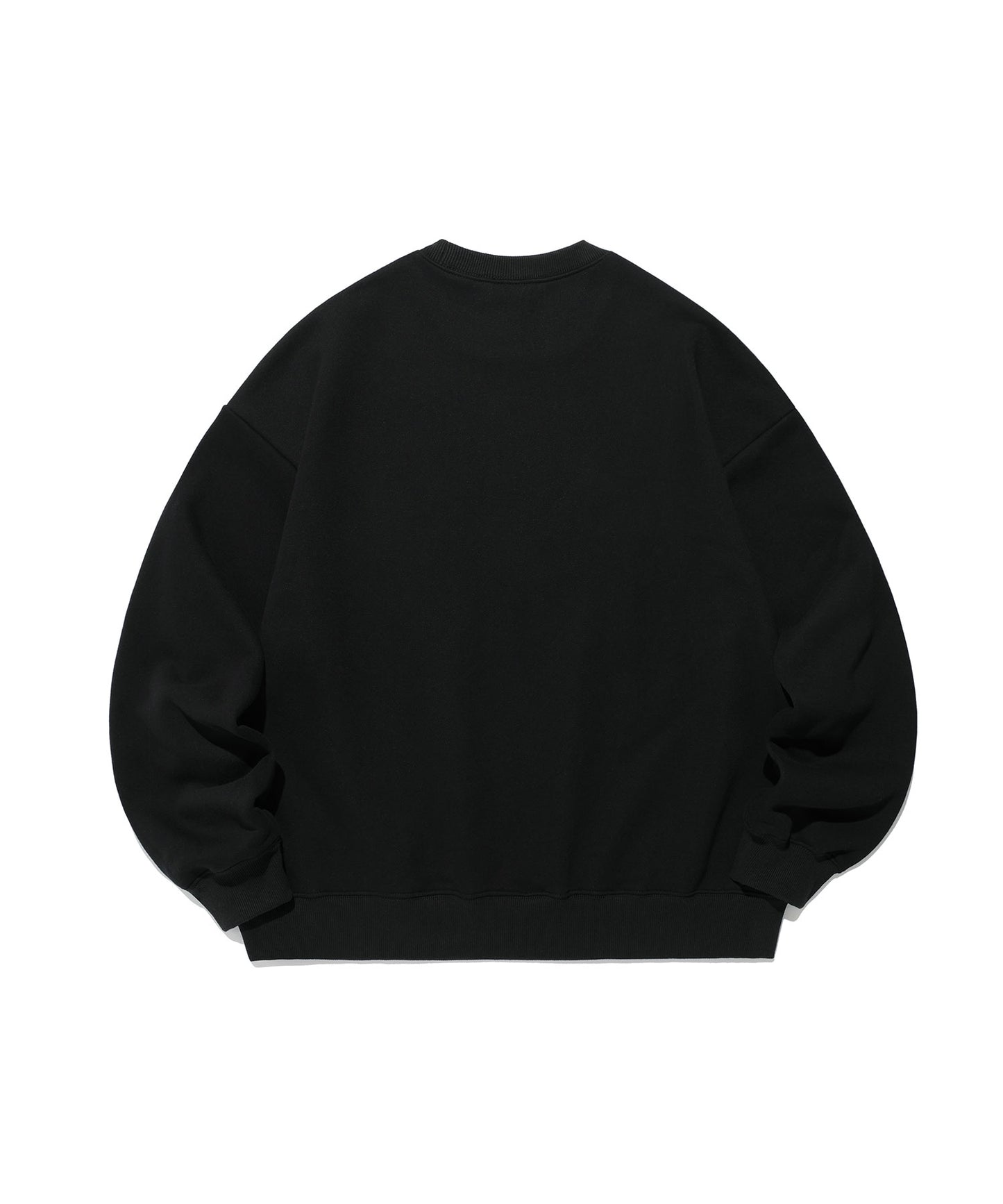 niceghostclub 3STAR LOGO APPLIQUE SWEATSHIRTS [BLACK]