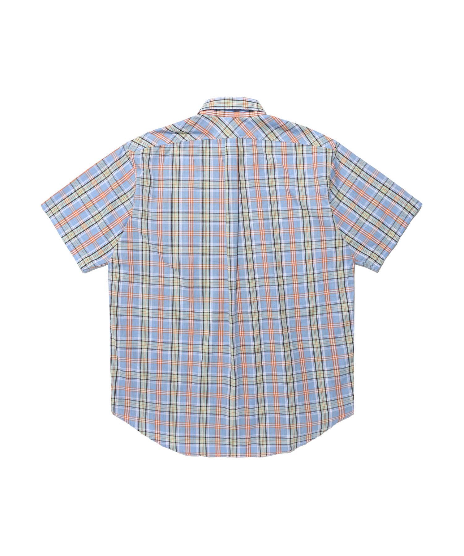 niceghostclub angel check big big half shirt [blue]