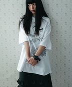 WONDERVISITOR DECOMPOSITION OVERFIT T-SHIRT / WHITE