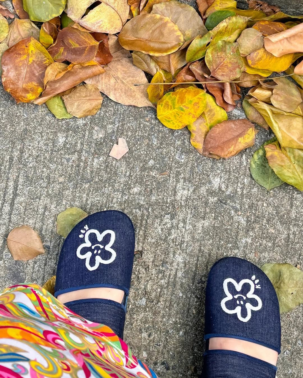 kuudoo Denim Flower Sandals (size 35~45 available)