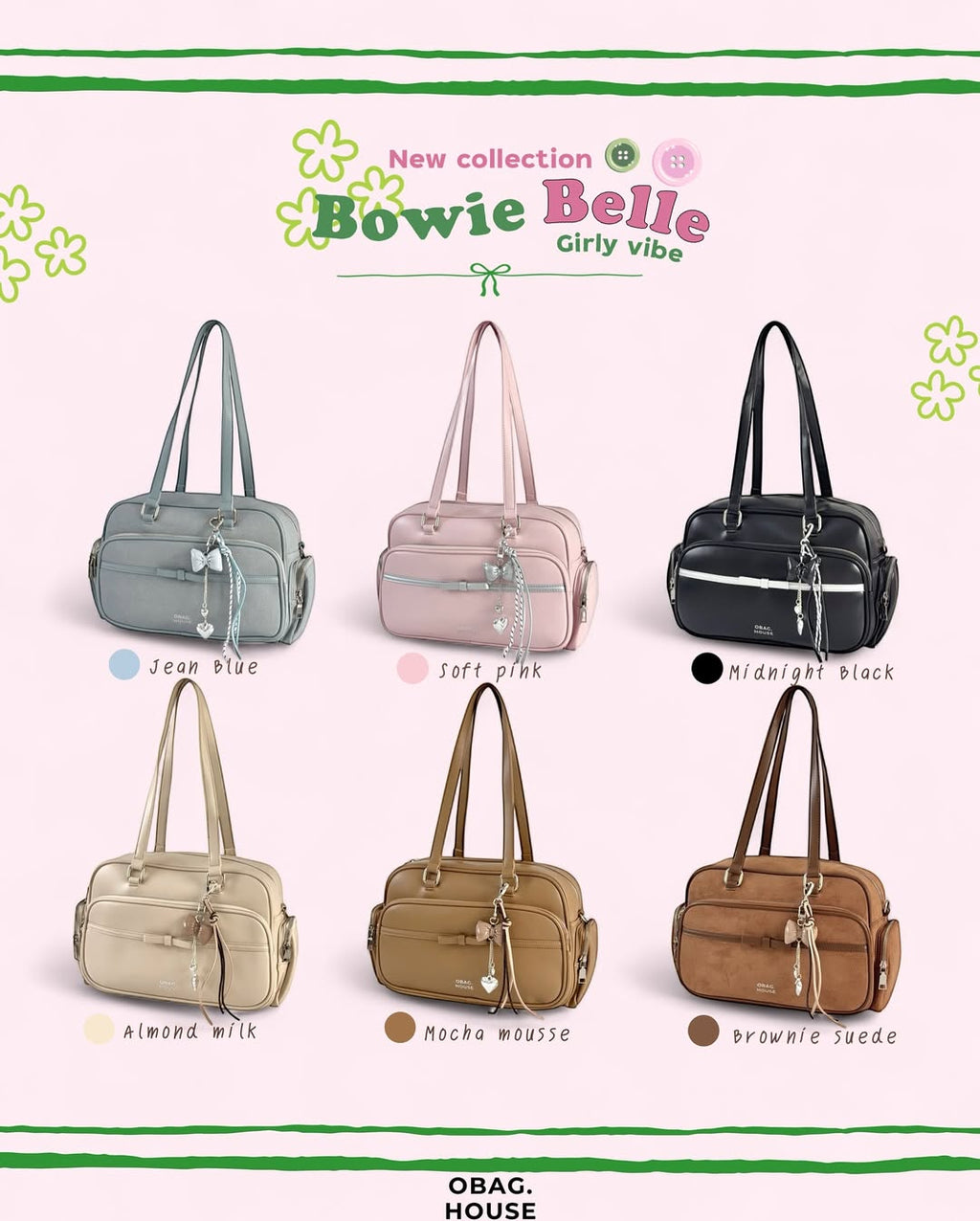 [New-in💓] [獨家代理🎀] Bowie Belle Shoulder Bag / 6colors