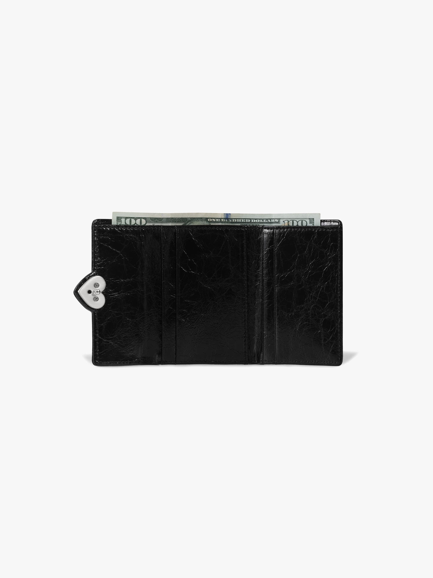 fennec HEARTY FLAP WALLET - BLACK