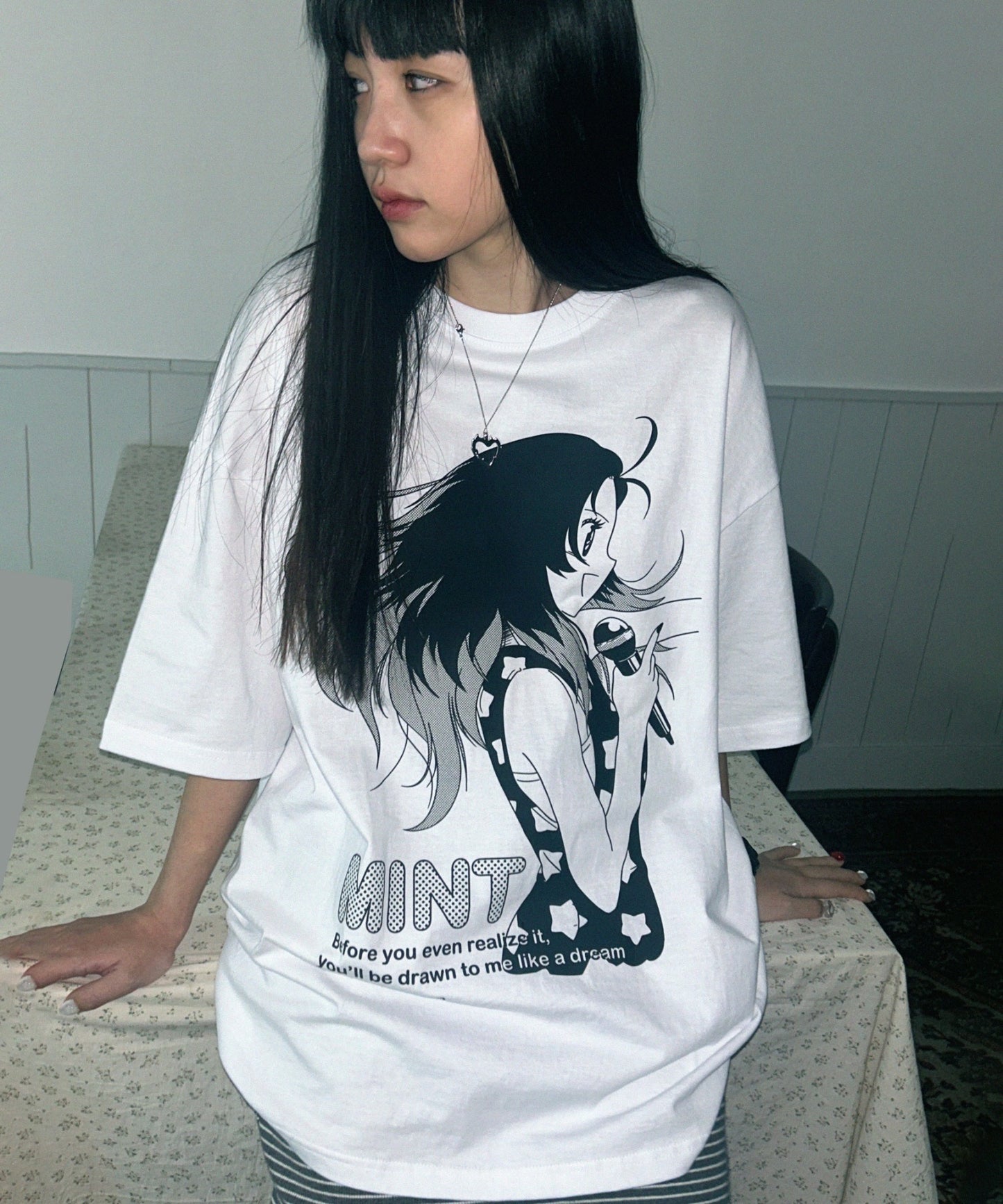 WONDERVISITOR MINT OVERFIT T-SHIRT / 2COLORS