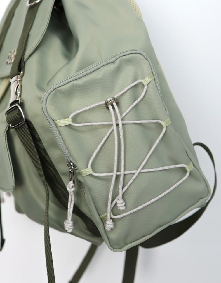 siweol Bow String Backpack - mute khaki