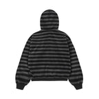 LSC Logo Stripe Fleece 2-way Hoodie Zip-up Black