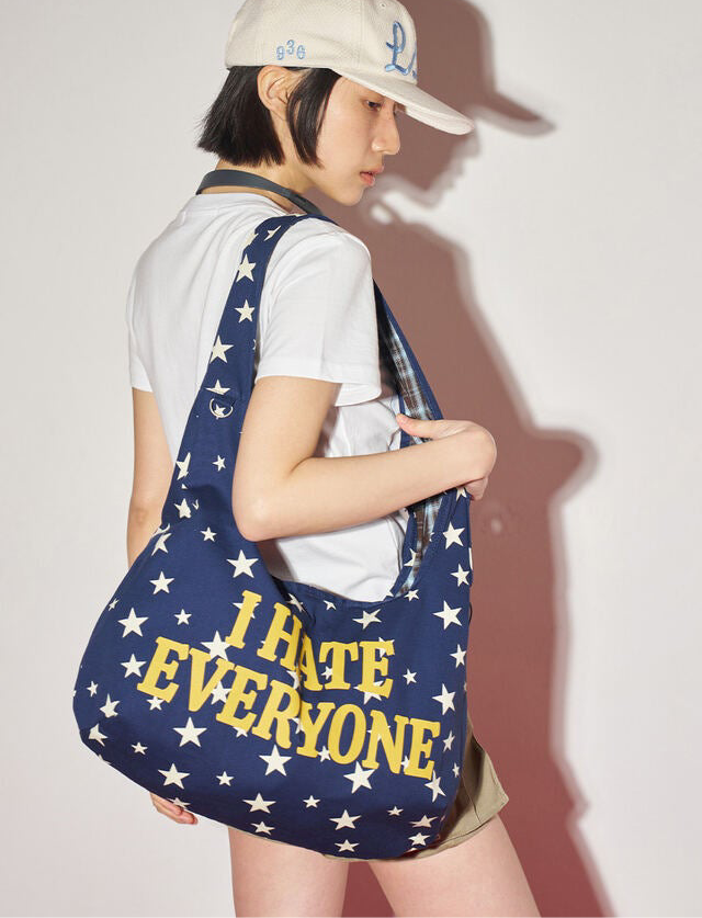 LSC REVERSIBLE STAR SHOULDER BAG (NAVY)