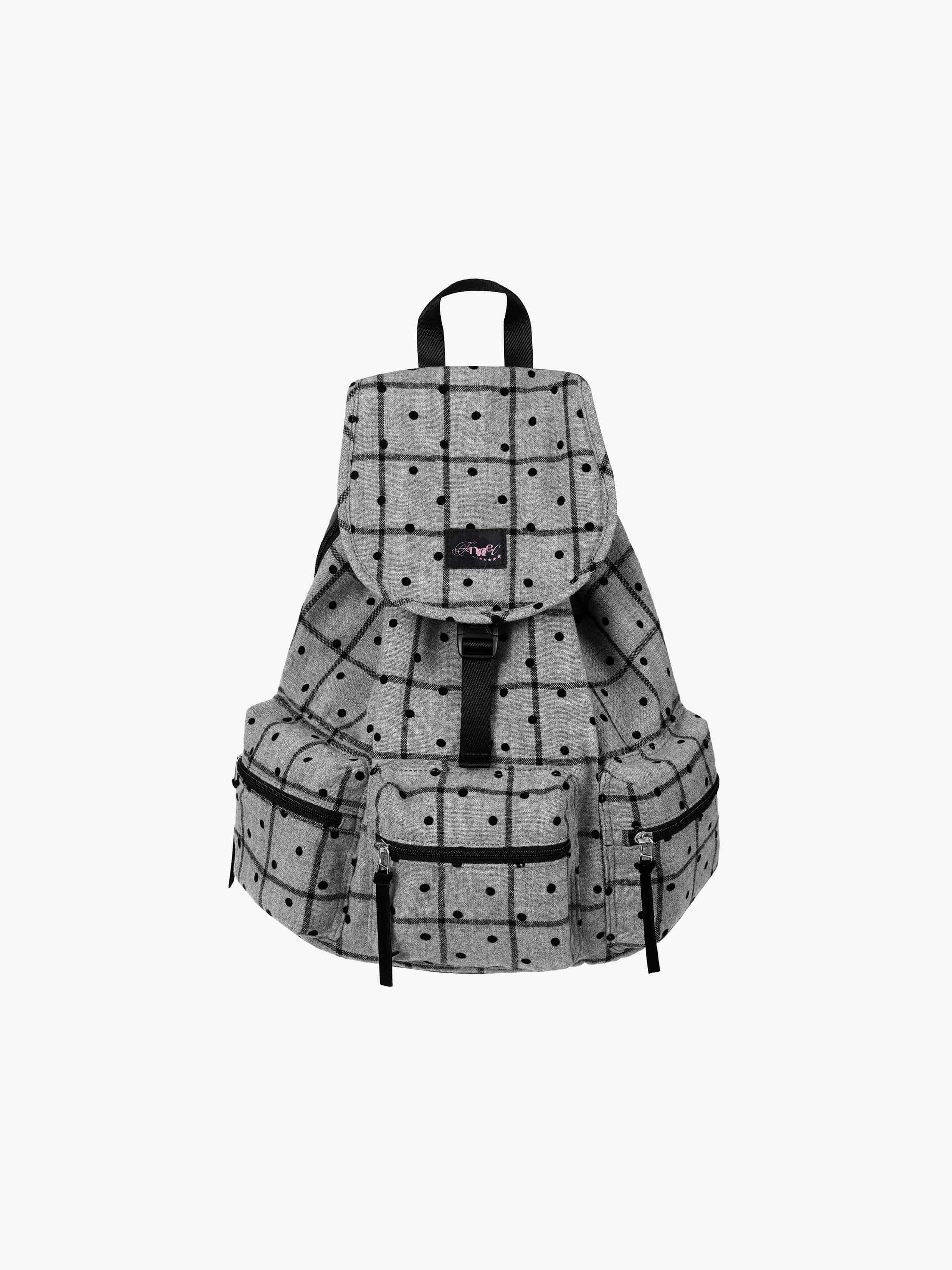 BERRY POCKET BACKPACK LARGE - DOT GREY