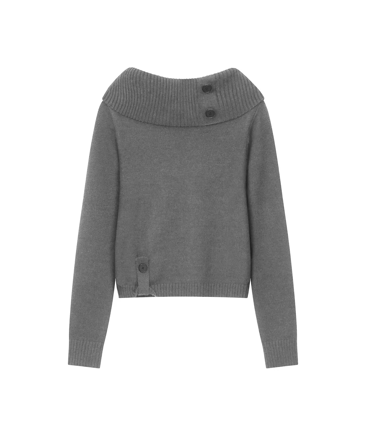 [Miseki SEOUL] Button Off Shoulder Knit - 2 Colors