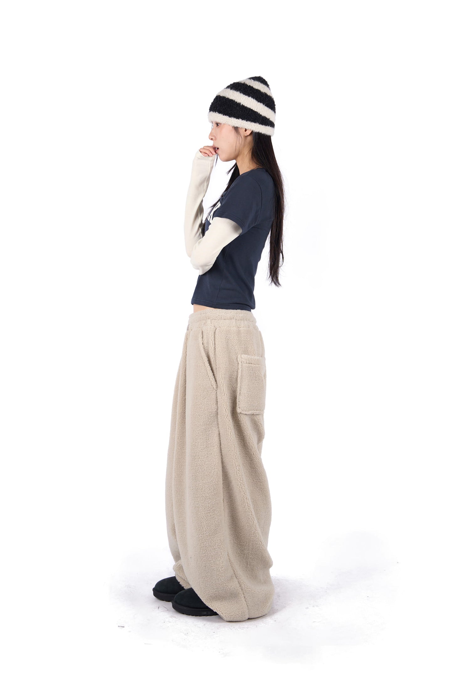 SOFT PILE PANTS - 4 COLORS