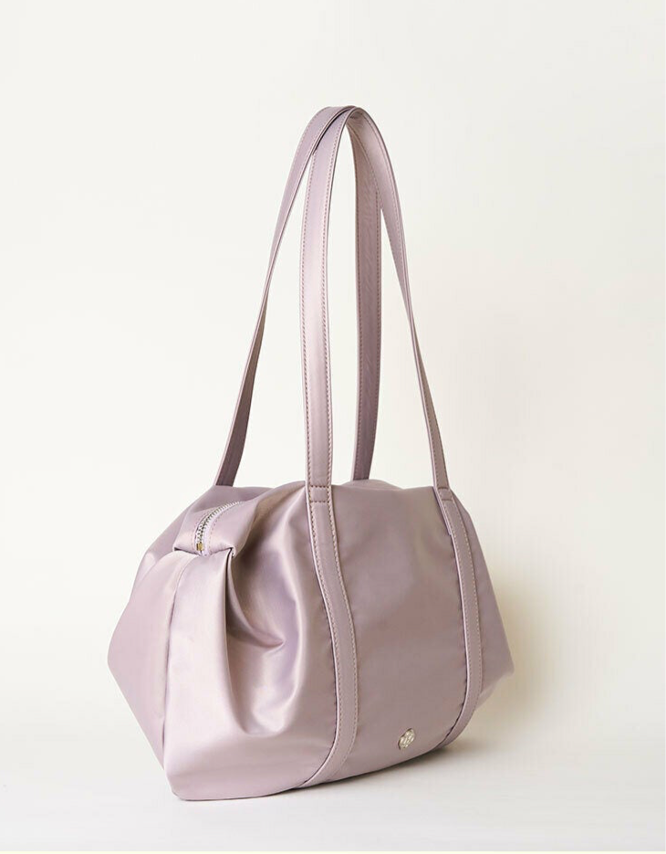 Heeari Aurora Shirring Duffle Bag - lilac