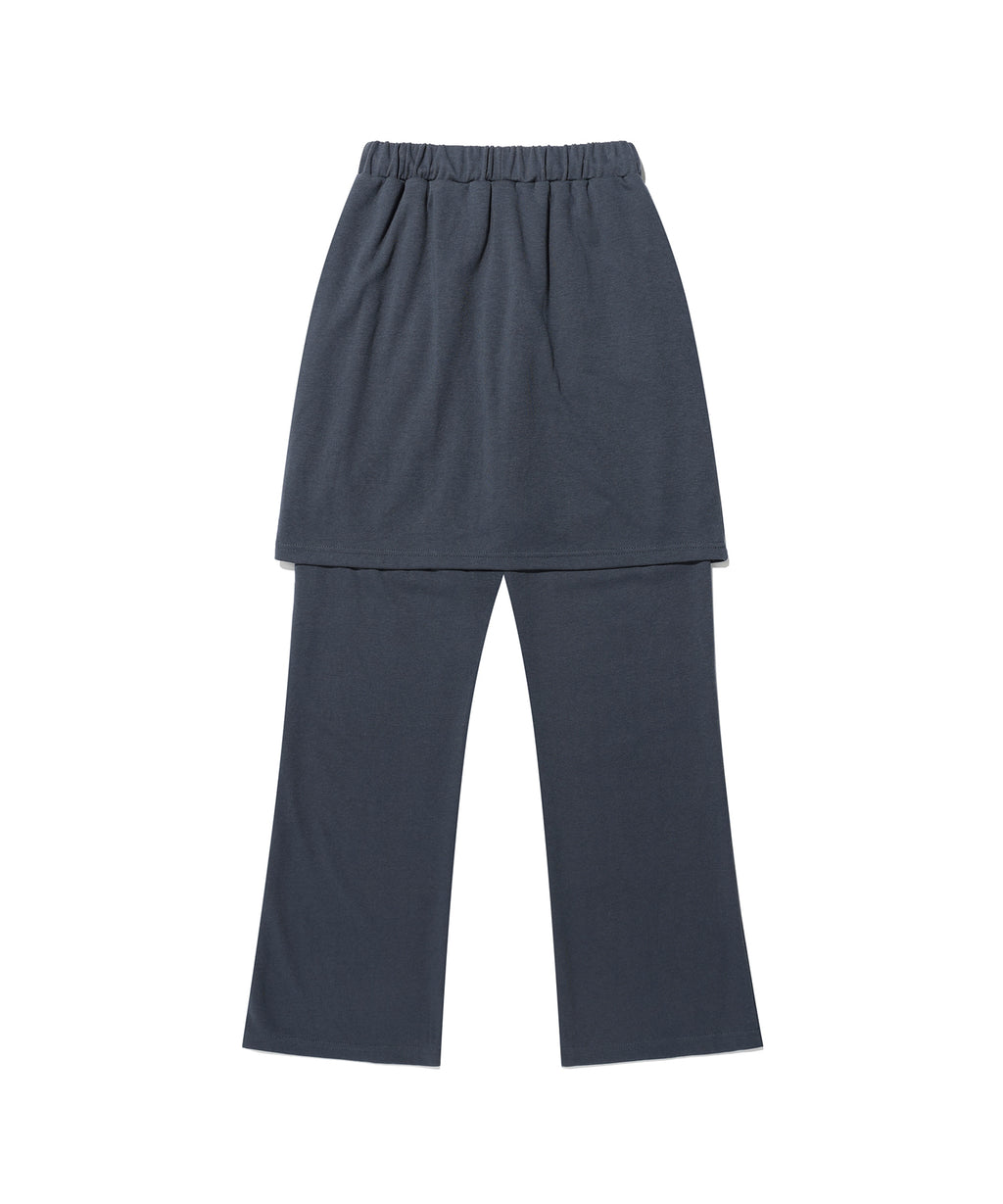 niceghostclub LOGO SWEAT LAYERED PANTS [NAVY]