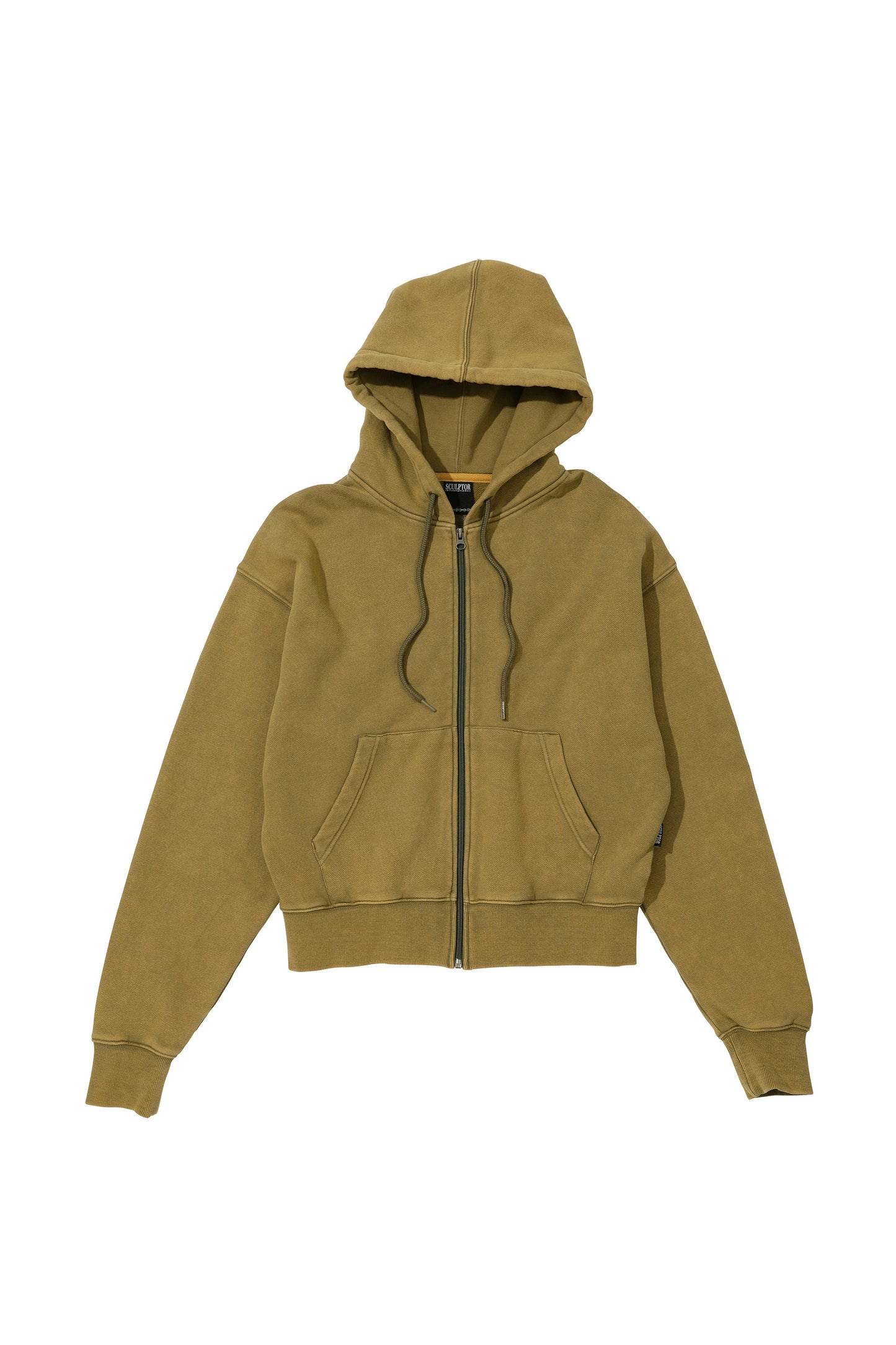 Sculptor Bad Seed Washed Hoodie Zip-Up Khaki Brown