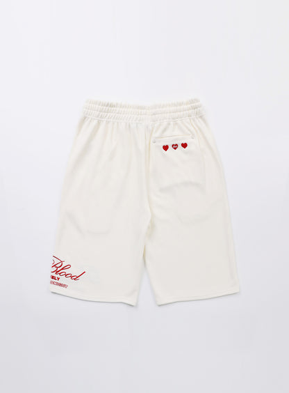 BADBLOOD Classic Logo Bermuda Pants / Cream White