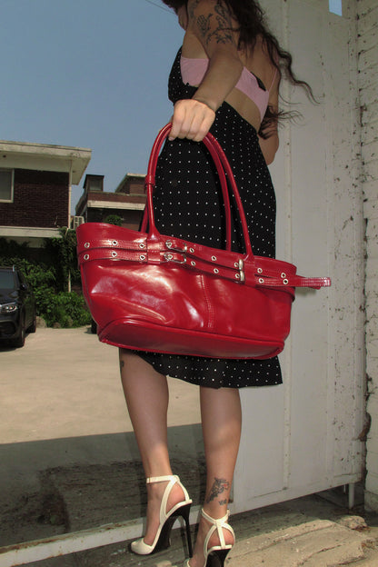 YEOMIM mini belted boat bag (chilli red)